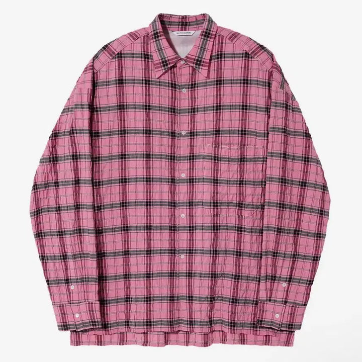 [BUNJANG] Mim The Wardrobe Mixberry Check Shirt - Pink / [3] 밈더워드로브 믹스베리 체크 셔츠 - 핑크