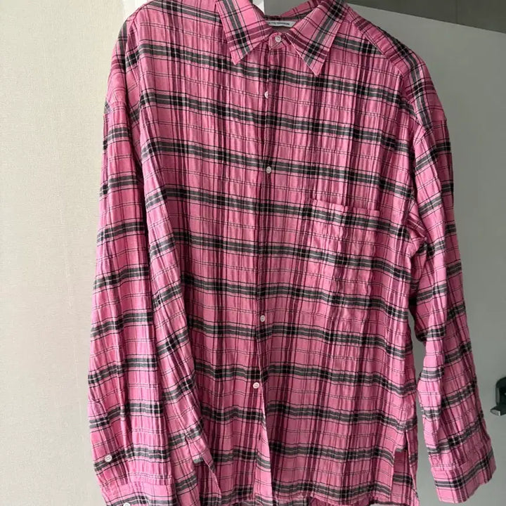 [BUNJANG] Mim The Wardrobe Mixberry Check Shirt - Pink / [3] 밈더워드로브 믹스베리 체크 셔츠 - 핑크