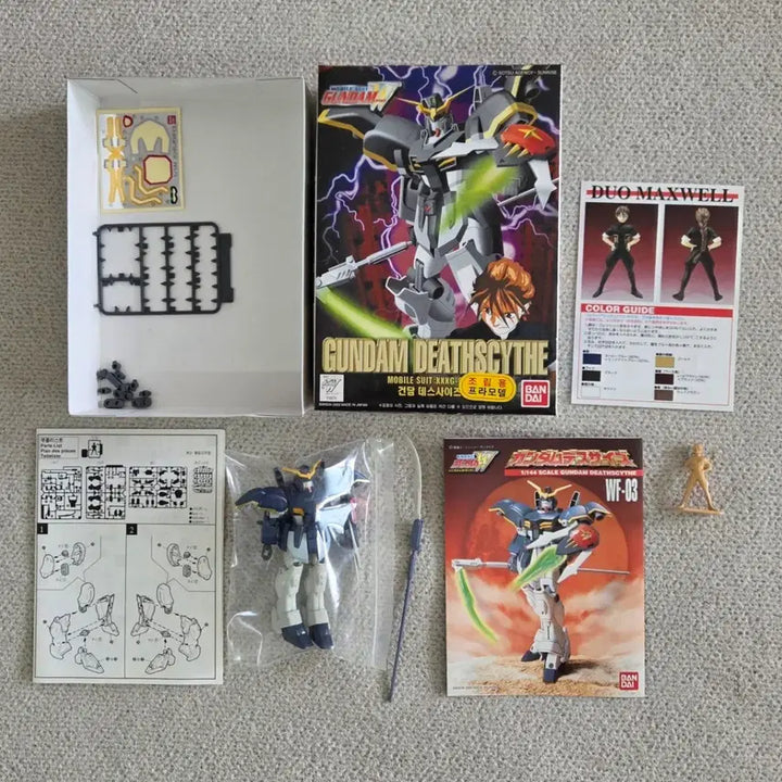 [BUNJANG] Bandai Gundam Deathscythe 1/144 Scale Assembled Model Kit / 반다이 건담 데스사이즈 1/144 프라모델 데칼부착 단순조립품 일체