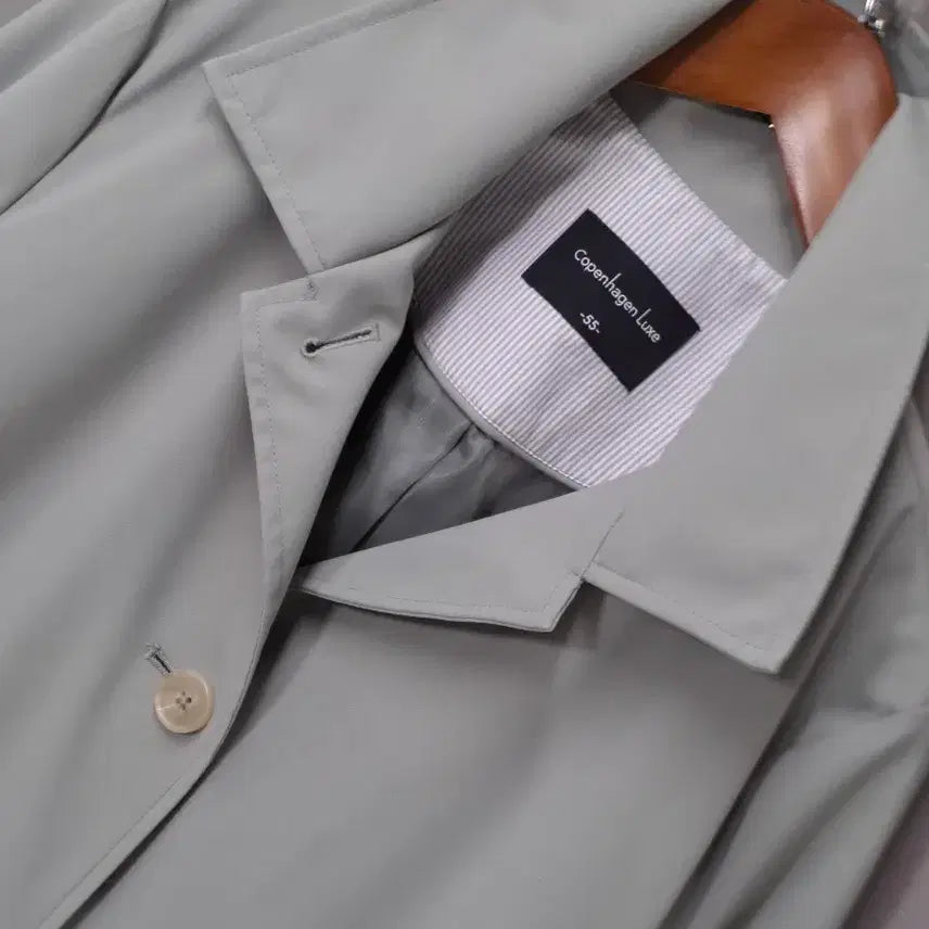 [BUNJANG] Copenhagen Luxe Light Green Spring/Autumn Trench Coat / Copenhagen Luxe 라이트그린 춘추 트렌치 코트 (미착용)