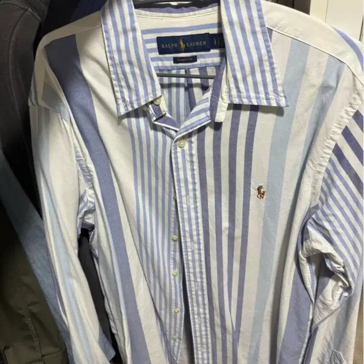 [BUNJANG] Polo Ralph Lauren Striped Shirt Classic Fit L / 폴로 랄프로렌 스트라이프 셔츠 남방