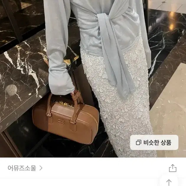 [BUNJANG] Amuse Soil Spring Summer Knit Wrap Cardigan - Sky Blue / 새거) 어뮤즈소울 - 봄여름니트 소라색 랩 가디건