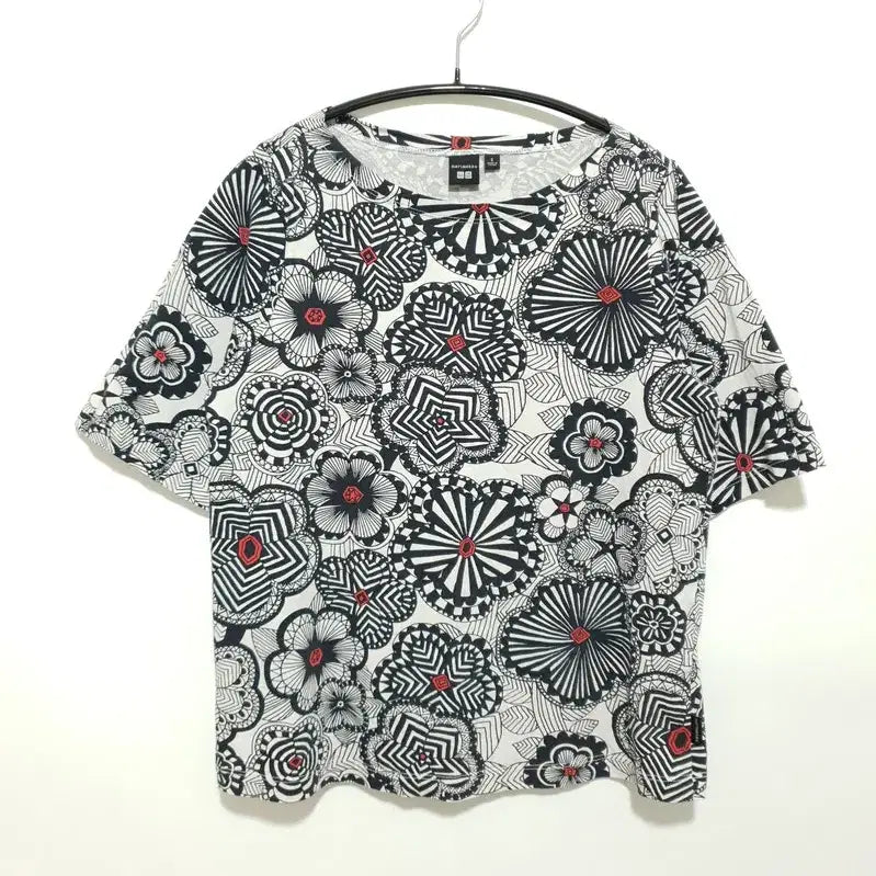 [BUNJANG] Uniqlo x Marimekko Short Sleeve T-Shirt / 유니클로 X 마리메꼬 여성 반팔 S