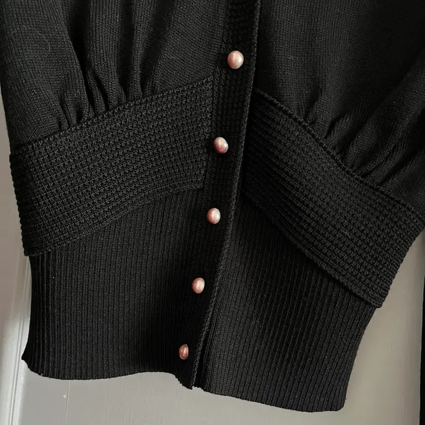 [BUNJANG] MICHAA 100% Wool Cardigan Black Size 85 / 미샤 울100 가디건 85사이즈