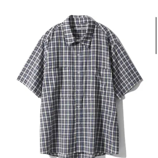 [BUNJANG] Garden Express Half Sleeve Shirt Blue XL / Garden express Check half Shirt (blue)