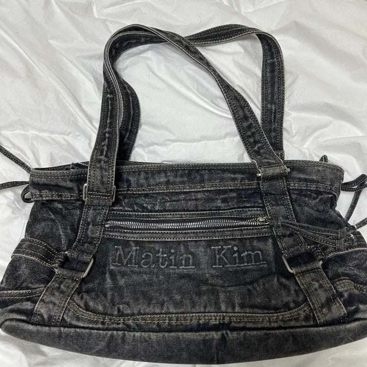 [BUNJANG] Matin Kim Washed Denim Shoulder Bag / 마뗑킴 가방
