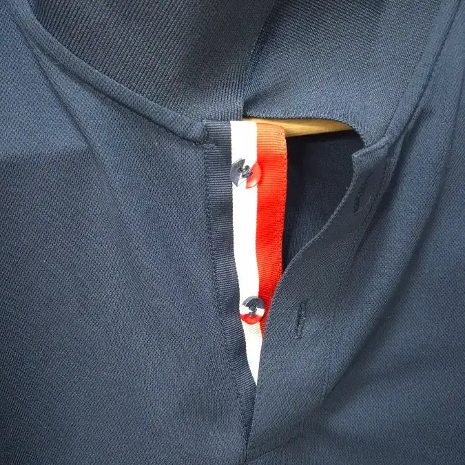 [BUNJANG] Navy Three-Stripe Accent Polo Shirt / 네이비 삼선 포인트 폴로티 100
