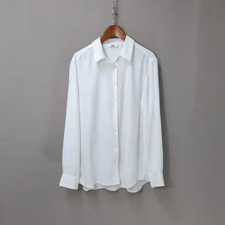 [BUNJANG] Uniqlo White Blouse Shirt / 유니클로 화이트 셔츠 블라우스