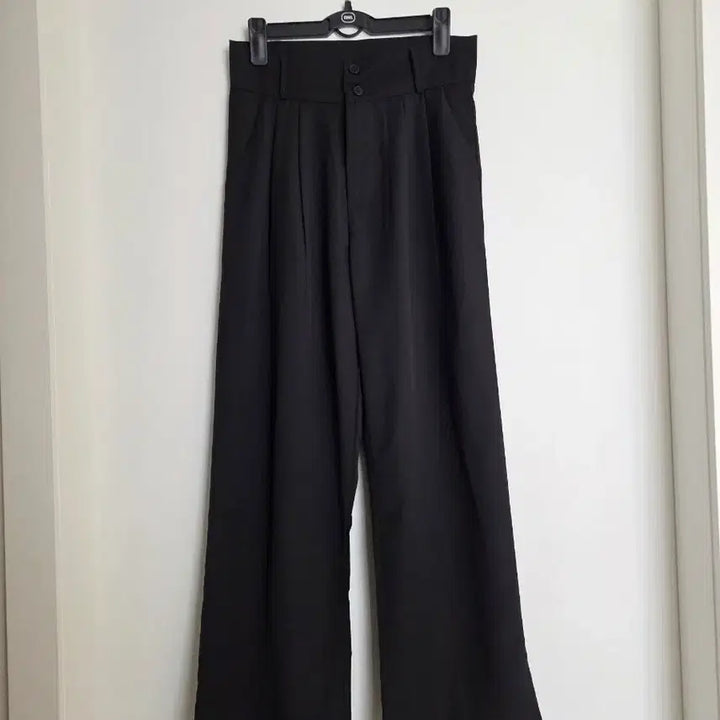 [BUNJANG] Black Wide Slacks Pants / 블랙 와이드 슬랙스 팬츠