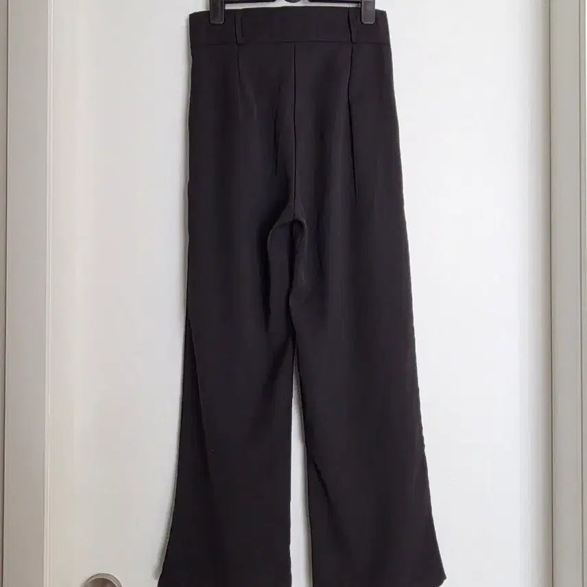 [BUNJANG] Black Wide Slacks Pants / 블랙 와이드 슬랙스 팬츠