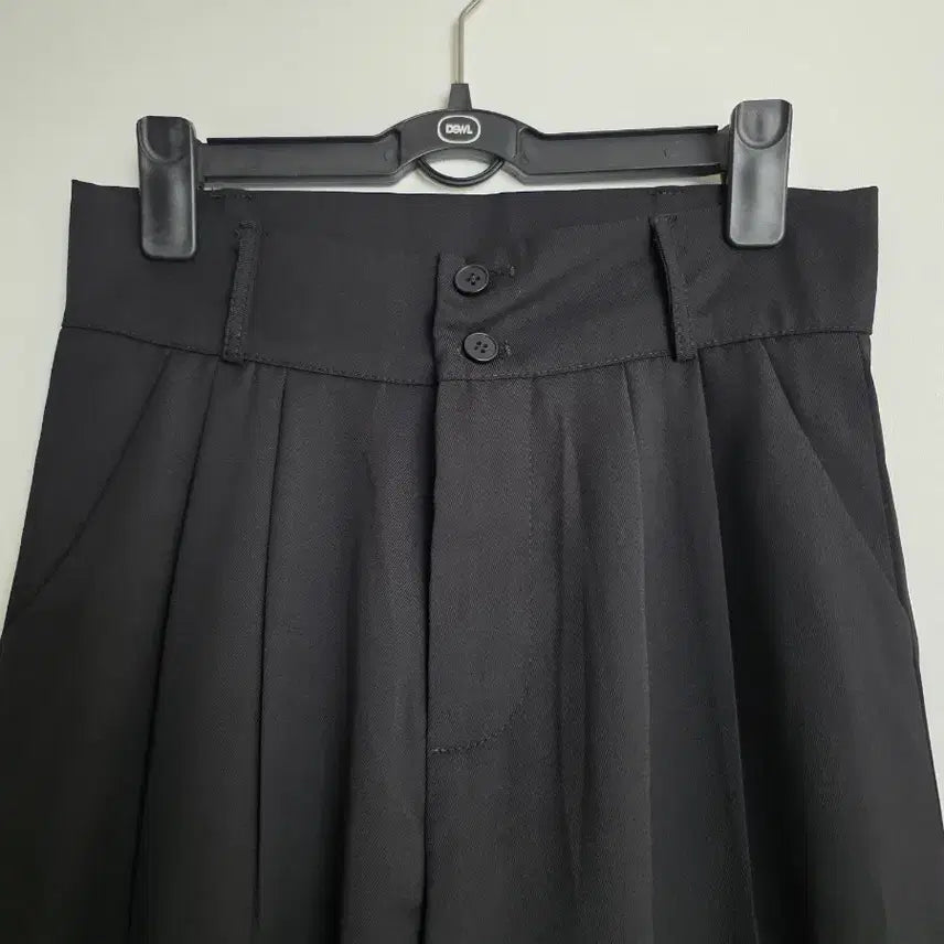 [BUNJANG] Black Wide Slacks Pants / 블랙 와이드 슬랙스 팬츠