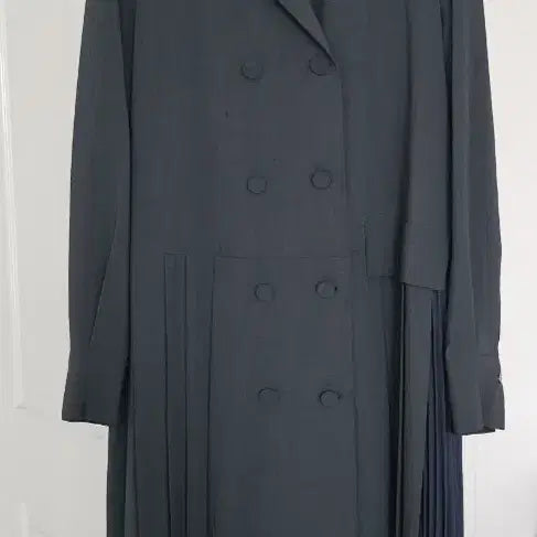 [SOLD OUT] 한섬 타임 더블 버튼 플리츠 원피스 55~66