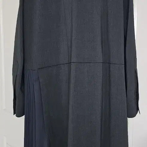[SOLD OUT] 한섬 타임 더블 버튼 플리츠 원피스 55~66