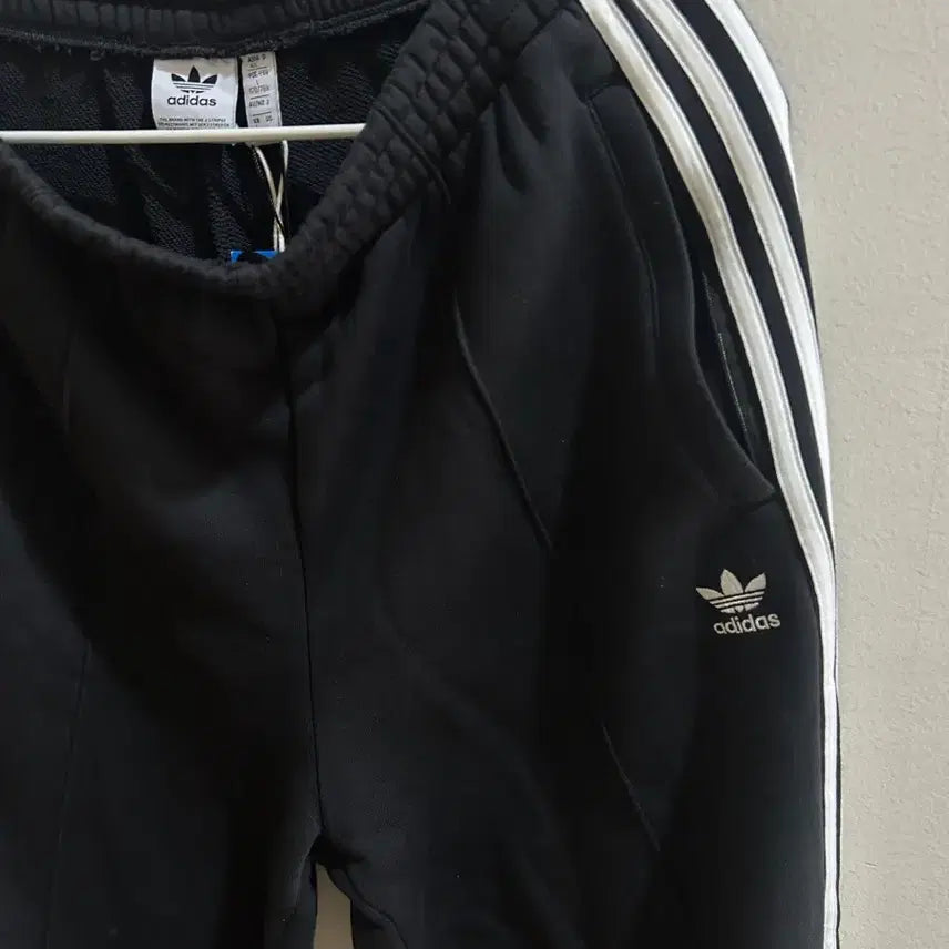 [BUNJANG] Adidas 3S French Terry Wide Leg Pants Black L / 아디다스 3S 루즈 프렌치 테리 와이드 레그 팬츠 블랙 L사이즈
