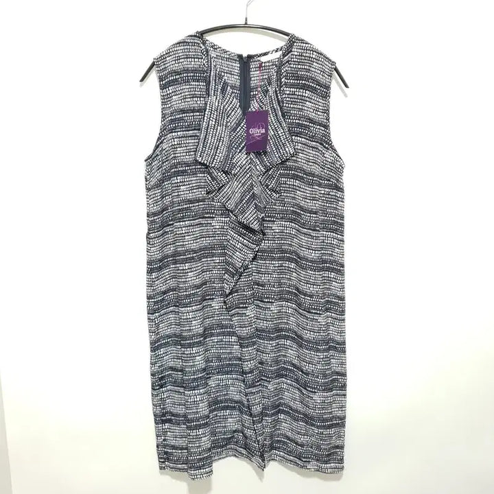 [BUNJANG] Olivia Hassler Sleeveless Pattern Dress / 올리비아 하슬러 민소매 패턴 원피스 100