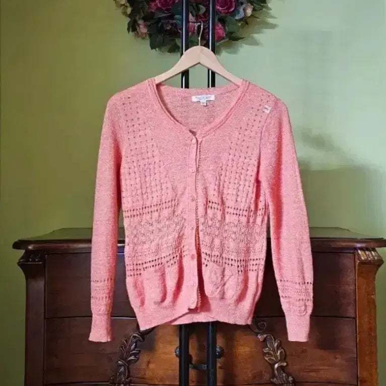 [BUNJANG] Thursday Island Pink Cardigan / 써스데이 여름 가디건