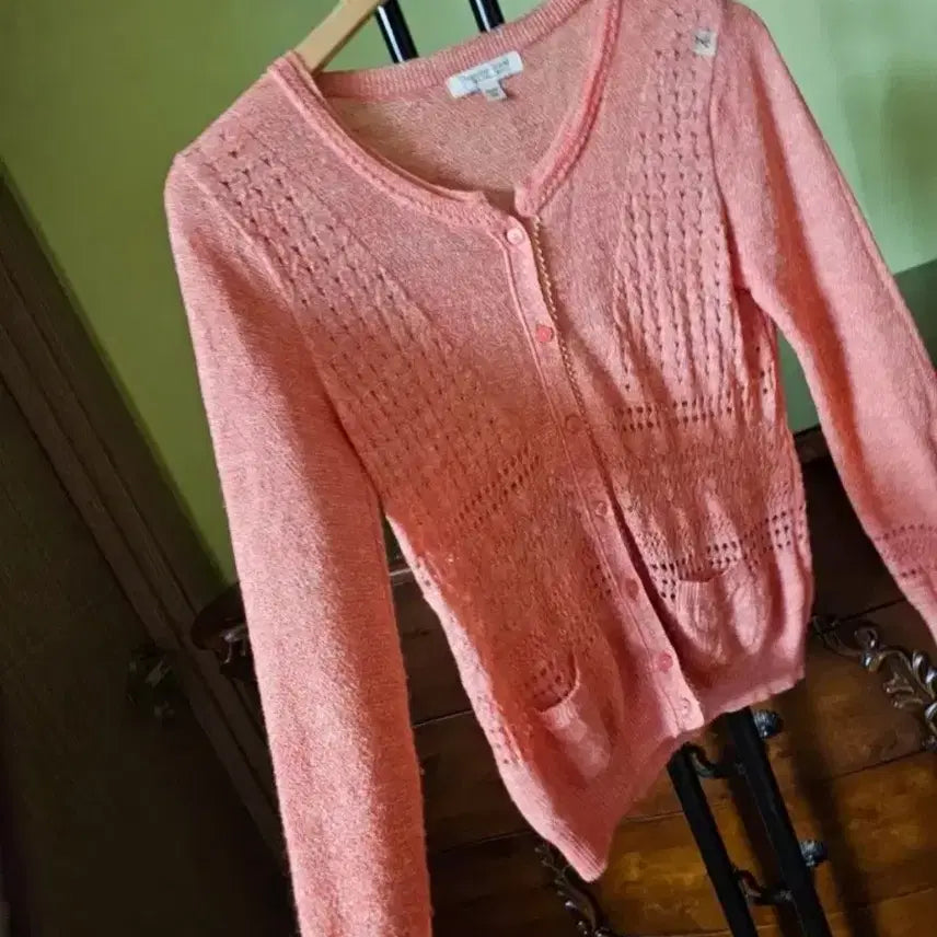 [BUNJANG] Thursday Island Pink Cardigan / 써스데이 여름 가디건