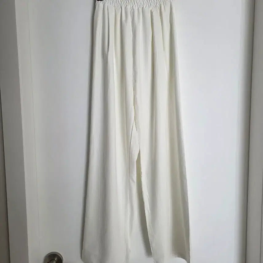 [BUNJANG] Ivory Wide Banding Pants / 아이보리색 와이드 밴딩 바지