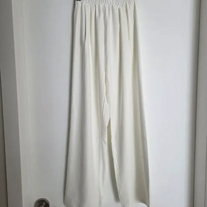 [BUNJANG] Ivory Wide Banding Pants / 아이보리색 와이드 밴딩 바지