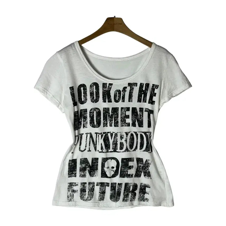 [BUNJANG] Vintage Punk Skull Lettering Short Sleeve T-Shirt / [JPN] 빈티지 펑크 스컬 레터링 반팔티셔츠