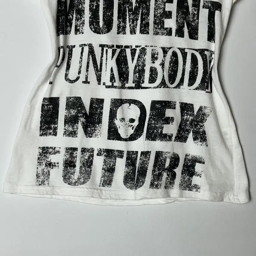 [BUNJANG] Vintage Punk Skull Lettering Short Sleeve T-Shirt / [JPN] 빈티지 펑크 스컬 레터링 반팔티셔츠