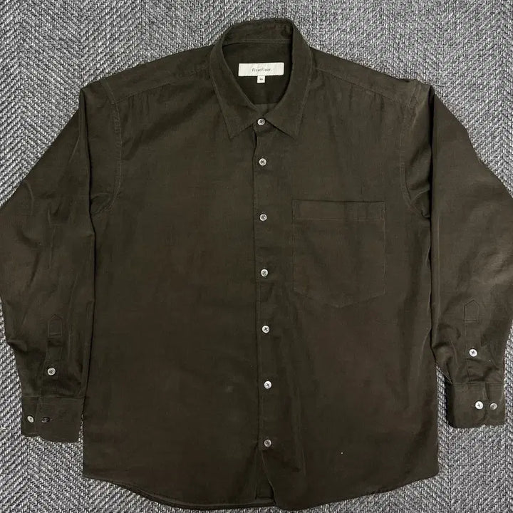 [BUNJANG] 1st Floor Corduroy Shirt Olive / 퍼스트플로어 코듀로이 셔츠 올리브