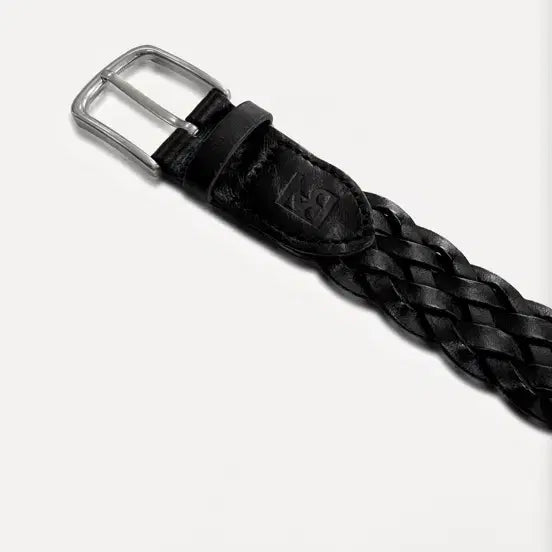 [SOLD OUT] 라벨아카이브 벨트 River braided belt black