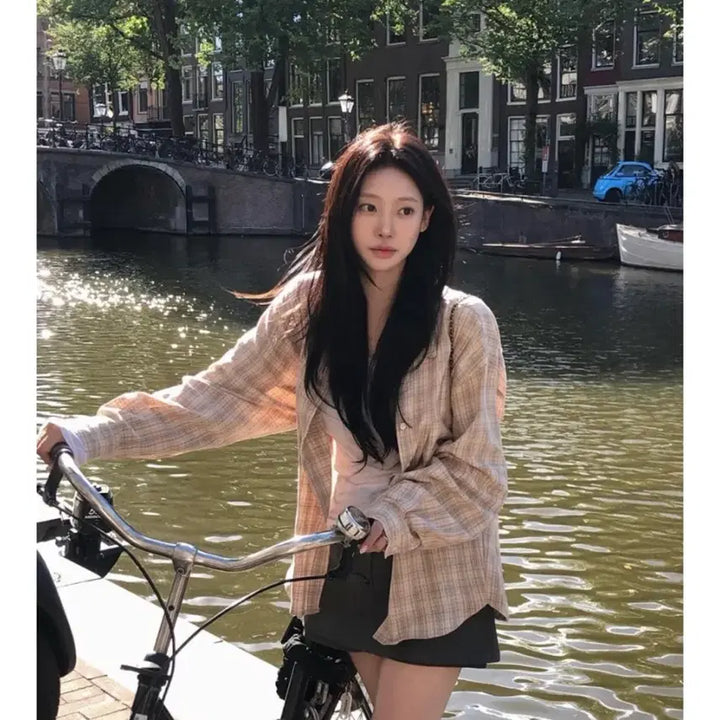 [BUNJANG] Liz The Wish Naughty Check Shirt / 택있는새상품)리즈 더위시 너티 체크셔츠