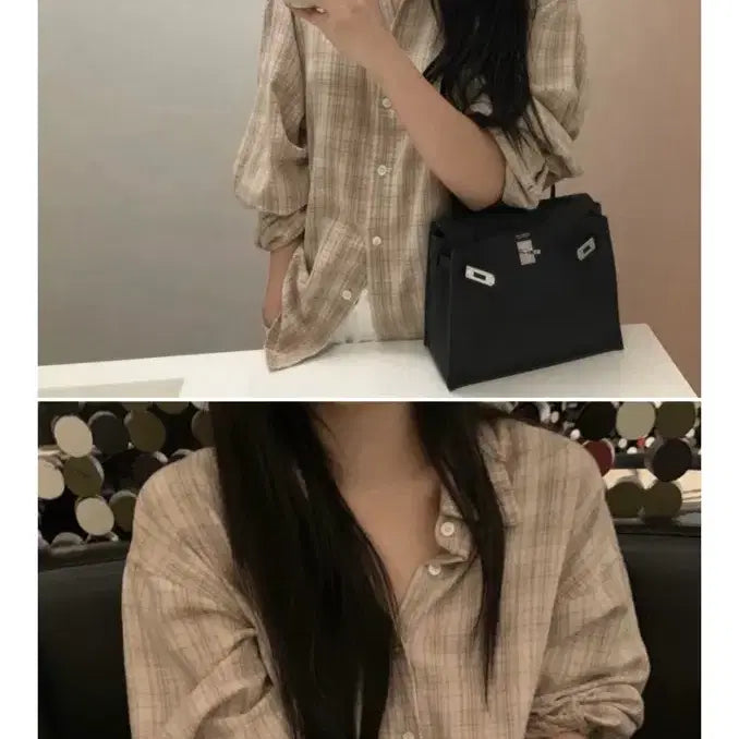 [BUNJANG] Liz The Wish Naughty Check Shirt / 택있는새상품)리즈 더위시 너티 체크셔츠
