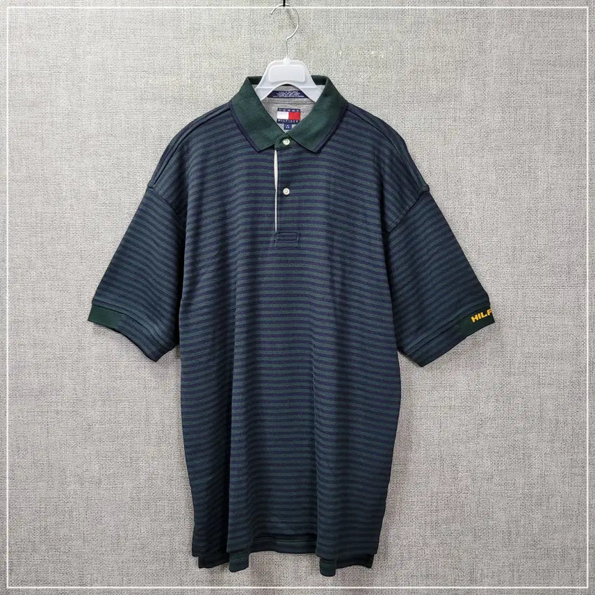 [BUNJANG] Tommy Hilfiger Green Navy Short Sleeve T-Shirt Men&