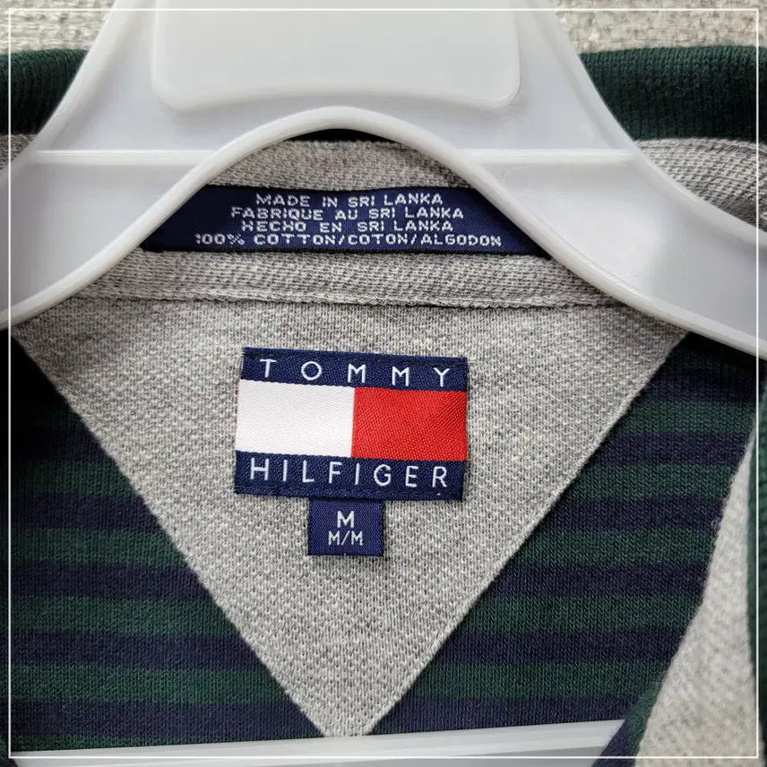 [BUNJANG] Tommy Hilfiger Green Navy Short Sleeve T-Shirt Men&