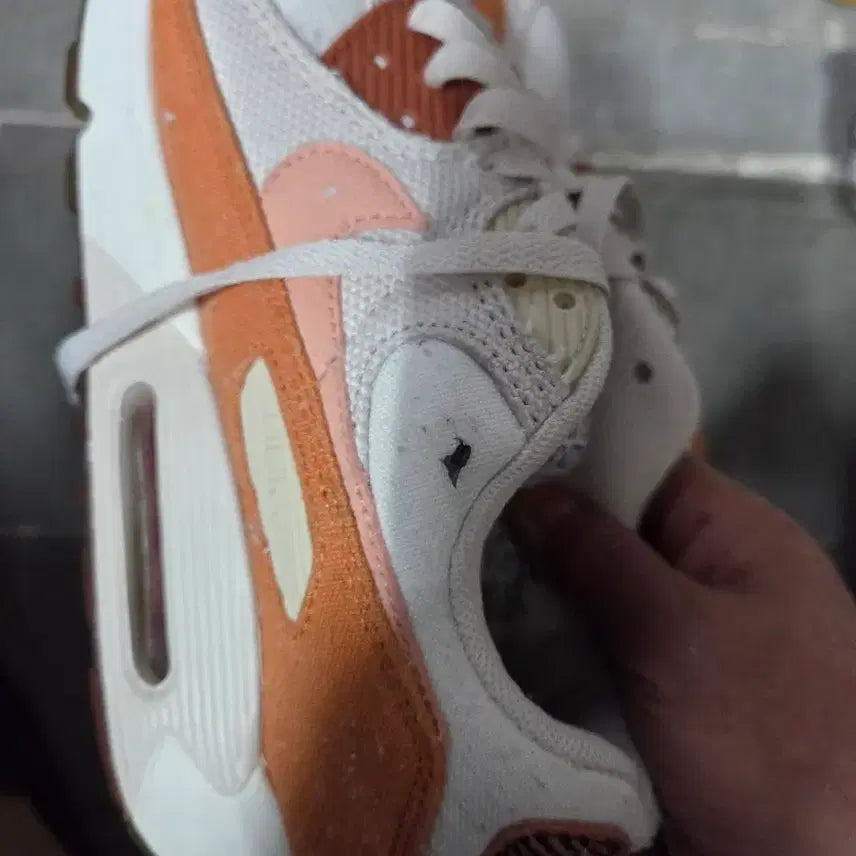 [BUNJANG] Nike Air Max 90 Orange White Sneakers 270 / 나이키 에어맥스90 오렌지 화이트 운동화270
