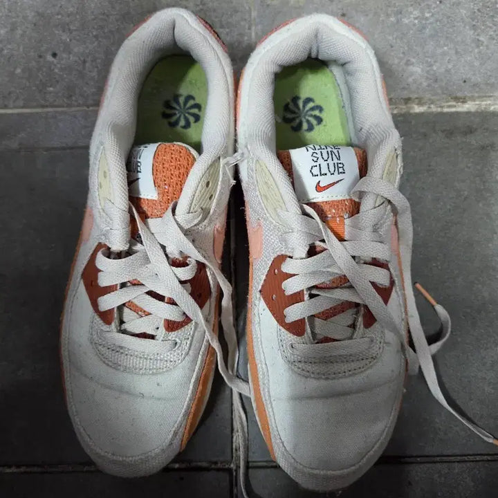[BUNJANG] Nike Air Max 90 Orange White Sneakers 270 / 나이키 에어맥스90 오렌지 화이트 운동화270