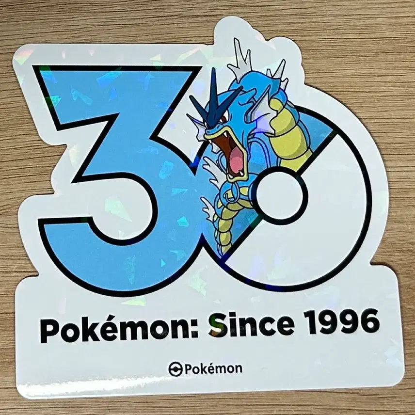 [BUNJANG] Pokemon 30th Anniversary Gyarados Hologram Sticker / [포켓몬 30주년 기념 로고 스티커]갸라도스