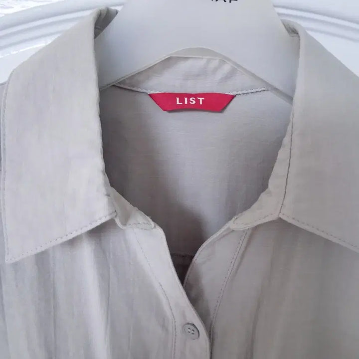 [BUNJANG] LIST Shirt Midi Dress Beige S / (새옷수준) 리스트 셔츠형 미디 원피스 S 베이지 LIST