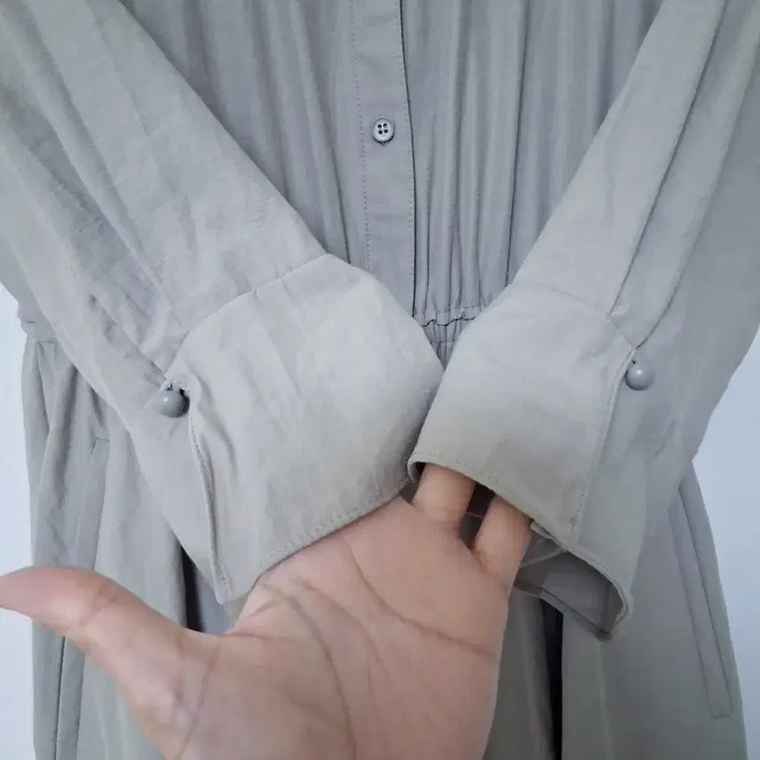 [BUNJANG] LIST Shirt Midi Dress Beige S / (새옷수준) 리스트 셔츠형 미디 원피스 S 베이지 LIST
