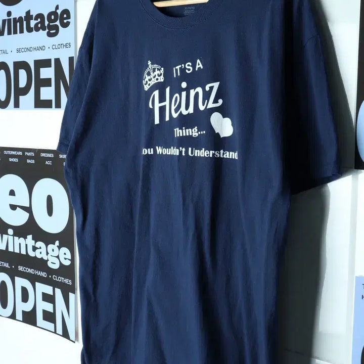 [BUNJANG] Hanes Big Size USA Graphic T-Shirt Navy / (XL-3XL) 헤인즈 반팔 티셔츠 빅사이즈 USA 네이비-755E