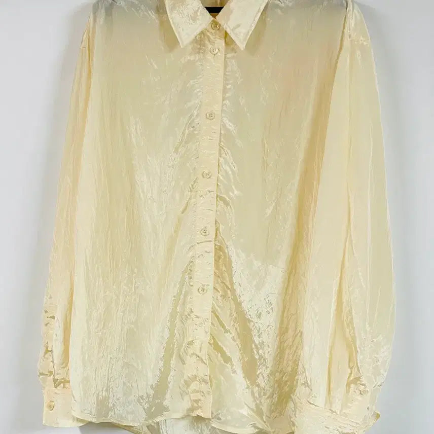 [BUNJANG] GBH Wrinkle See-through Shirt Yellow / gbh 옐로우 링클 시스루 셔츠