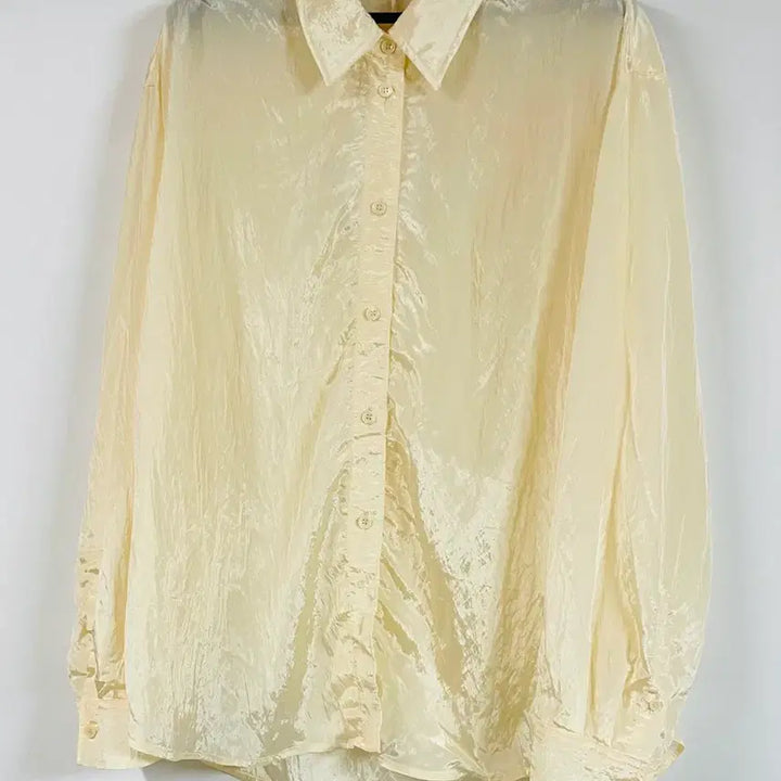[BUNJANG] GBH Wrinkle See-through Shirt Yellow / gbh 옐로우 링클 시스루 셔츠