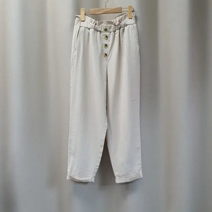 [BUNJANG] ZARA Tapered Banding Summer Pants Beige / 자라 테이퍼드 밴딩 여름 팬츠