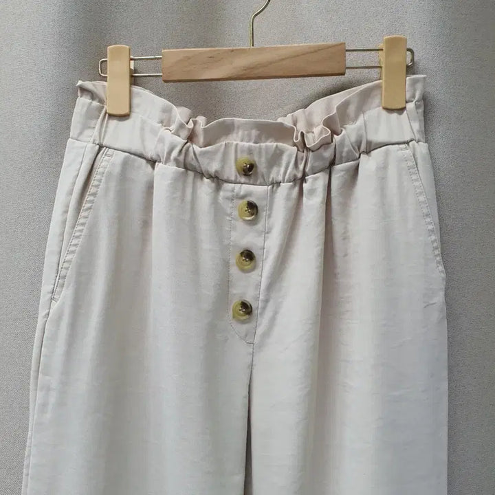 [BUNJANG] ZARA Tapered Banding Summer Pants Beige / 자라 테이퍼드 밴딩 여름 팬츠