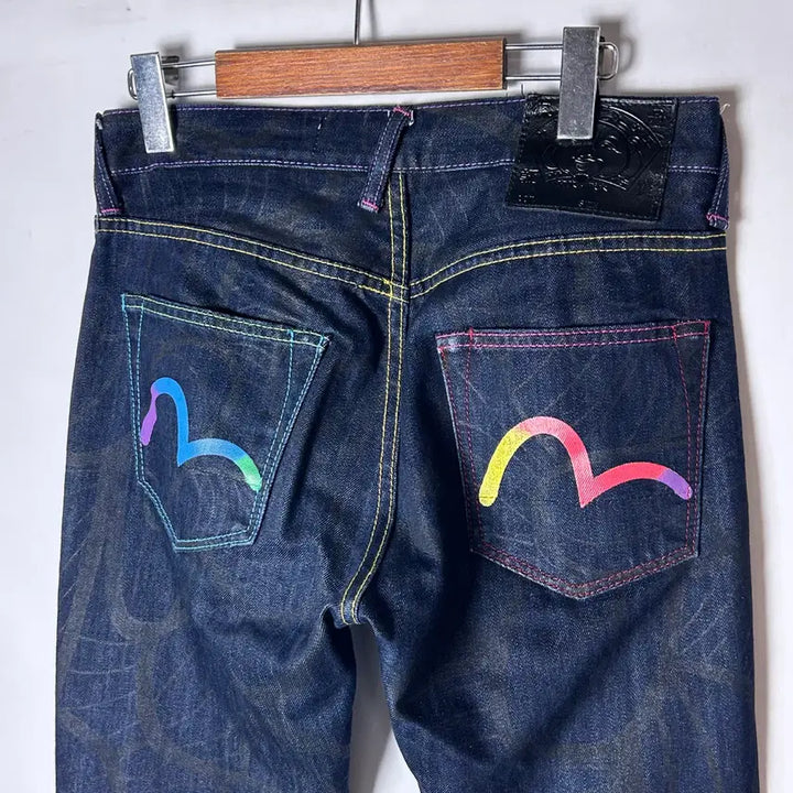 [BUNJANG] EVISU INSA Graffiti Full Print Denim Pants / [EVISU] 에비수 INSA 그래피티 풀프린트 데님팬츠