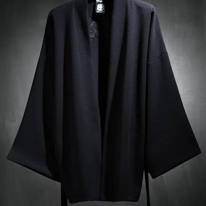[BUNJANG] KIRTIMUKA Embroidered Durumagi Cardigan Black / 키르티무카 자수 두루마기 가디건 블랙 FREE