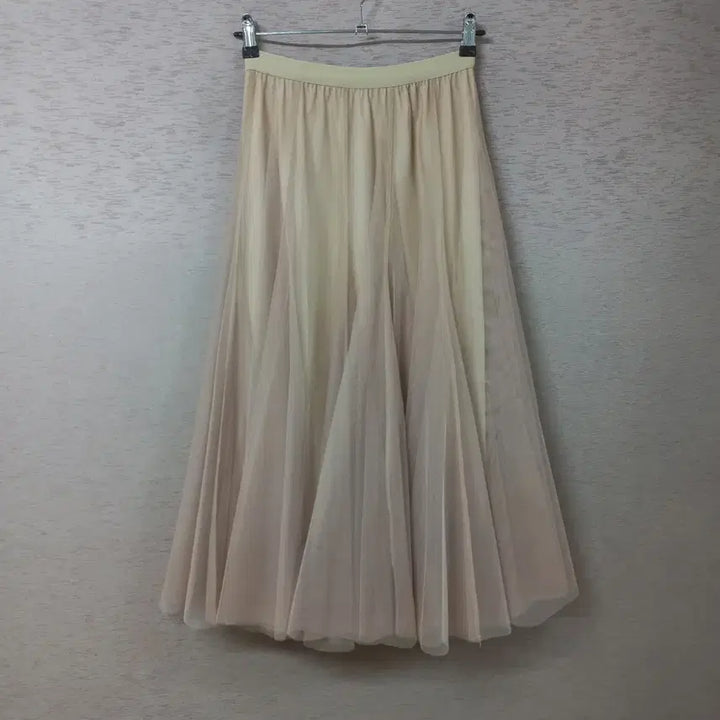 [BUNJANG] Beige Pleated Long Skirt Women&