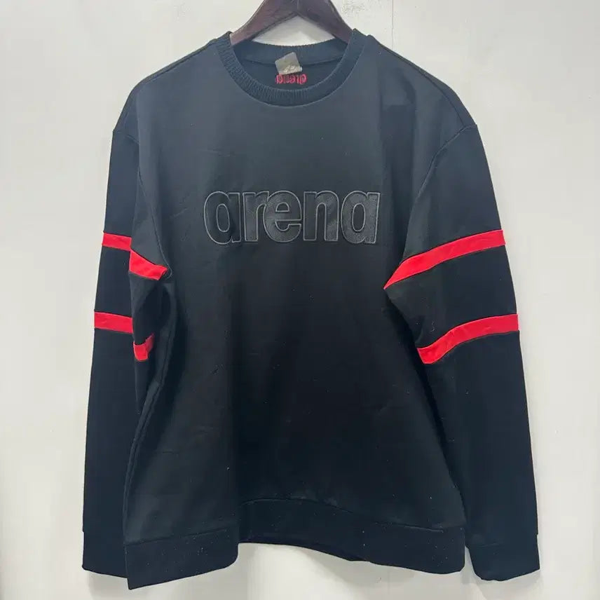 [BUNJANG] Arabian Vintage Arena Black Sweatshirt Red Line / [만원 아라비아빈티지]아레나 블랙 맨투맨 레드 라인 105