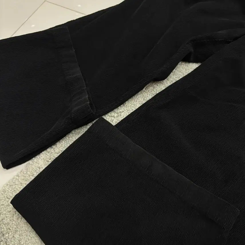 [BUNJANG] ee Double Waist Corduroy Pants Black L / ee / 더블 웨이스트 코듀로이 팬츠 / L