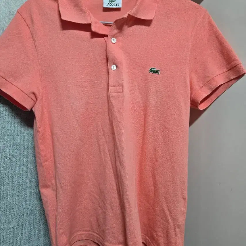 [BUNJANG] Lacoste PK Short Sleeve Polo Shirt Coral Size 2 / 라코스테 PK 반팔티 핑크2