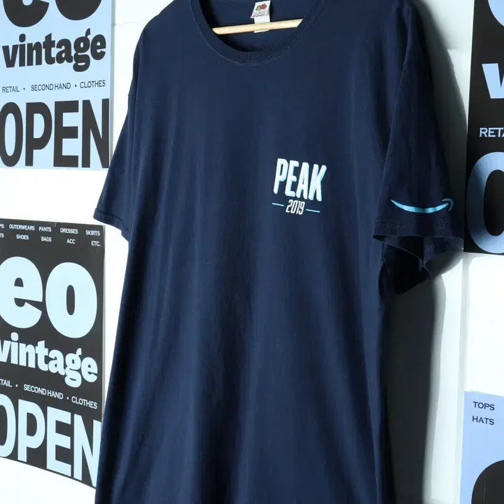 [BUNJANG] Fruit of the Loom Basic T-shirt Navy XL-3XL / (XL-3XL) 프룻오브더룸 반팔 티셔츠 네이비 USA-7566
