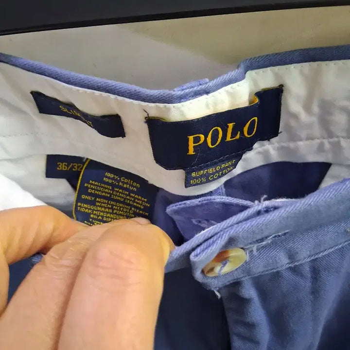 [BUNJANG] Polo Ralph Lauren Blue Chino Cotton Pants Size 36 / 폴로 랄프로렌 블루 치노 면바지36
