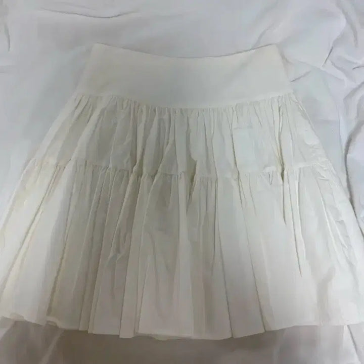 [BUNJANG] Dirty Cotton Cream Skirt White M / 더티스 크림 코튼 스커트 화이트 M